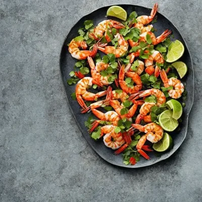 Tigerrejer med lime, koriander og chili