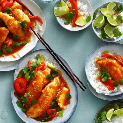 Sur sød thai fisk