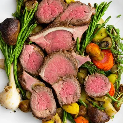 Lammekrone med grønsager