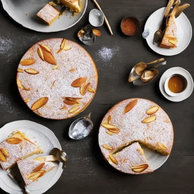 Lun mandelkage med kanelcreme