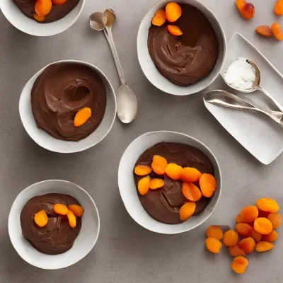 Chokolademousse med chilikogte abrikoser