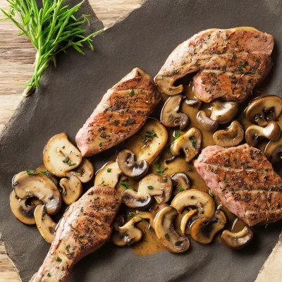 Fasanfilet med svampe
