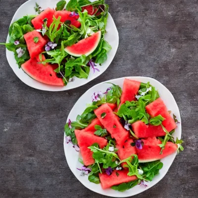 Salat med vandmelon