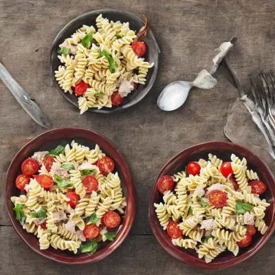 Pastasalat med tomat og tun