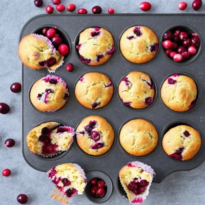 Tranebær muffins med ahornsirup