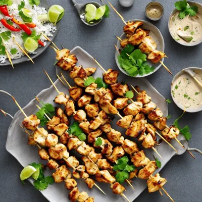 Kyllingespyd med satay