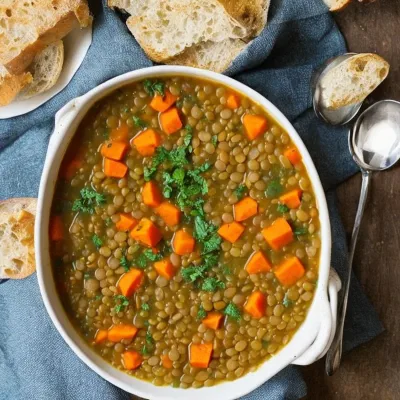 Linsesuppe med søde kartofler