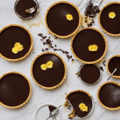 Chokoladetærte med guldstøv