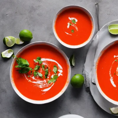 Tomatsuppe med lime og kokosmælk