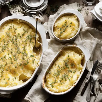 Ovnbagt kartoffelmos med parmesan og timian