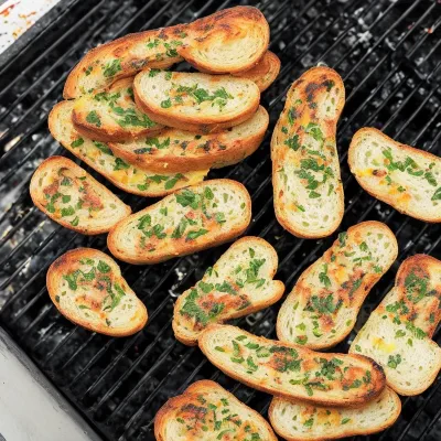 Hvidløgsbrød på grill