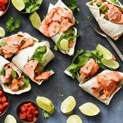 Varme lakseburritos
