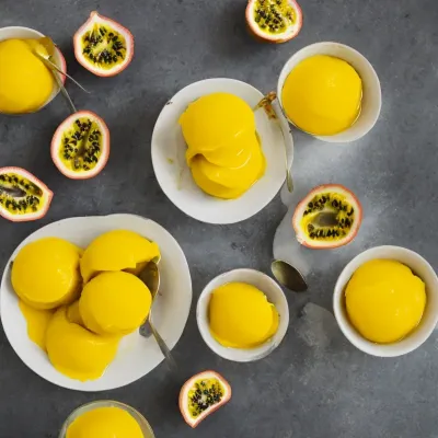 Passions sorbet med vanille