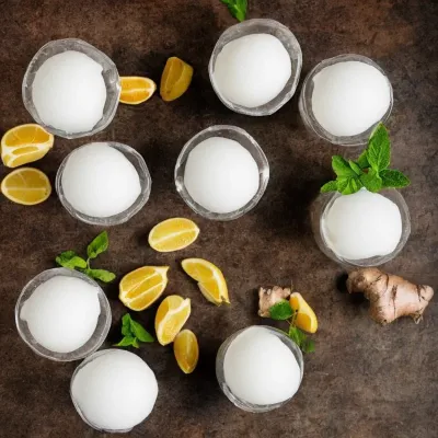 Ingefær sorbet med cognac