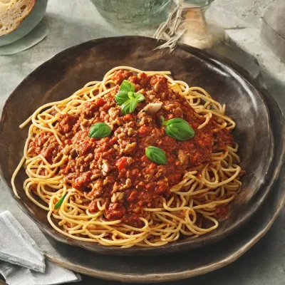 Spaghetti bolognese med kalkun