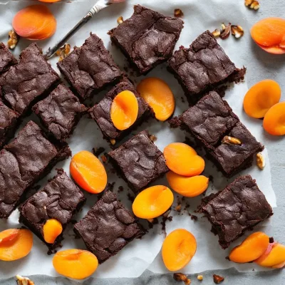 Brownies med abrikoser og nødder