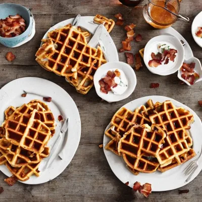 Sprøde baconvafler