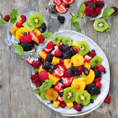 Ingefærmarineret frugtsalat